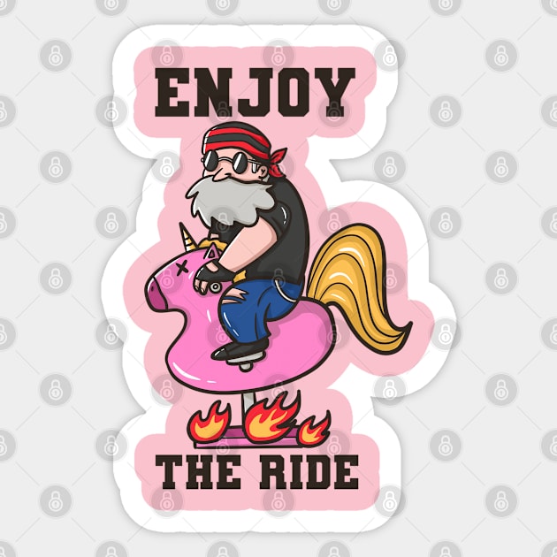 Enjoy the ride Sticker by AlvnArt